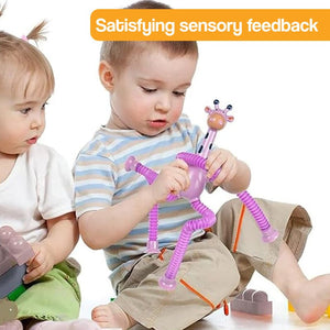 Colorful BendyBuddy Stick-Anywhere Fidget Toys with flexible tubular limbs and suction cups for kids creative play and sensory fun