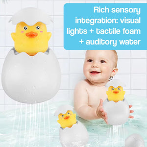 Ocean Adventure 4-in-1 Bath Play Bundle with light-up whale, foaming shark, surprise egg, and swimming turtles bath toys for kids