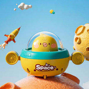 Colorful Inertia Flying Saucer toy cars for kids made of durable plastic with character designs