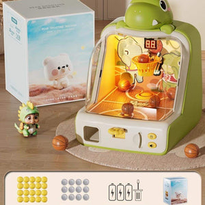 Colorful basketball arcade machine for kids with sound effects and durable plastic design