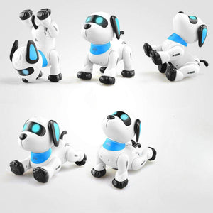K21 intelligent voice-controlled stunt robot dog toy in colorful packaging