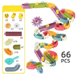 DIY water play track bath toy set for toddlers and preschoolers