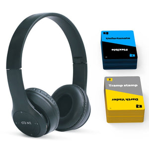 Lip Reading Party Game with headphones and flashing lights for interactive group fun