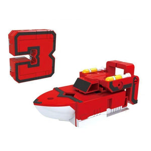 Digital deformation robot toy transforming into car building blocks set
