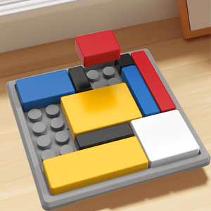 Children's educational logic puzzle block toy made of natural wood for imaginative play and cognitive skill development