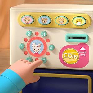 Children's colorful music vending machine toy with candy for interactive play and skill development