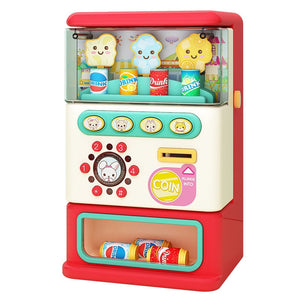 Children's music vending machine toy with colorful lights and candy dispenser for interactive play