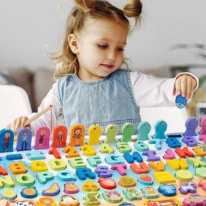 My First Big Skills Set for toddlers featuring Montessori fishing board, fidget sensory ball, and busy ball for fine motor skills and sensory play