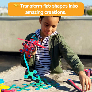 My First STEM & Explore Set for 6-year-olds with 3D magnetic blocks, miniscope, and flying orb for hands-on STEM learning and play