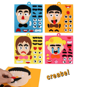 Kids Facial Expression Recognition DIY puzzle board set for developing social skills and empathy in children