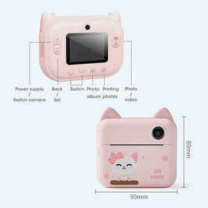 Pets Instant Print Kiddies Camera with dual lenses, instant printing, and colorful silicone cover for kids