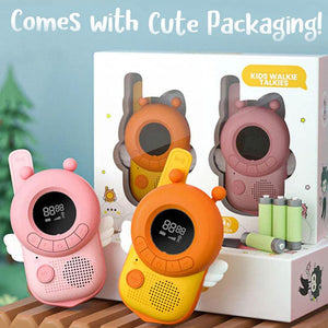 Magic Little Bee Intercom walkie talkie kids toy in yellow and pink colors with binoculars set