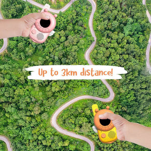 Magic Little Bee Intercom walkie talkie set for kids in yellow and pink colors