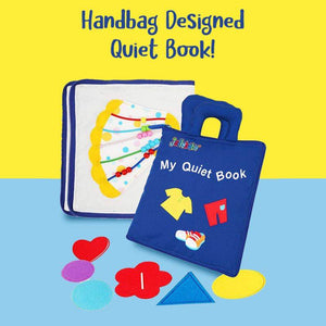 My First Portable Fun Activity Learning Montessori Book for toddlers with interactive skill-building fabric pages