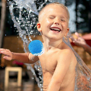 Colorful reusable water inflated cotton balls for outdoor kids' play and water games