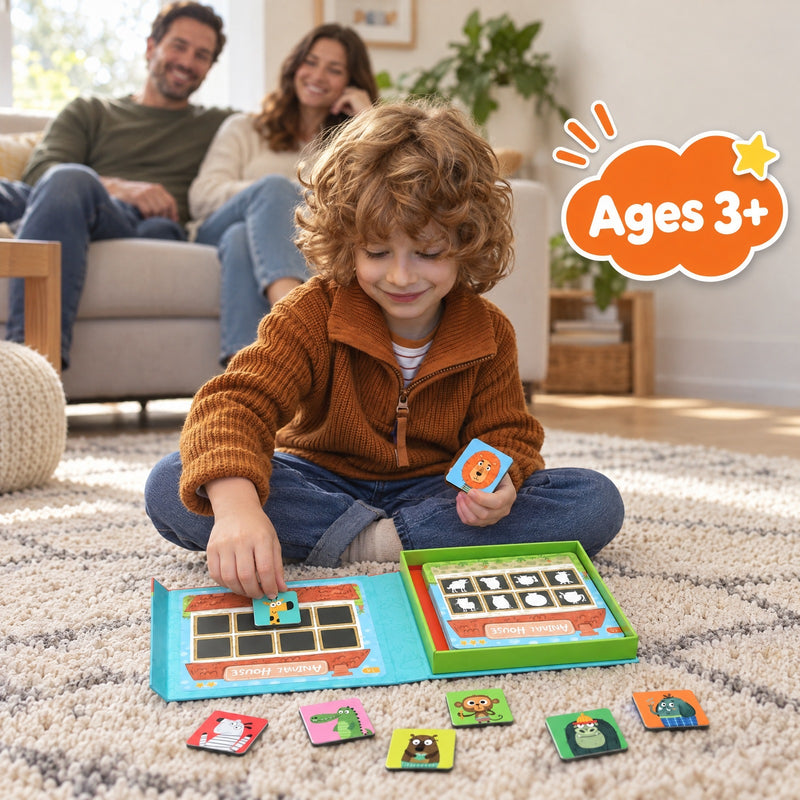 Magnetic Animal House Matching Game