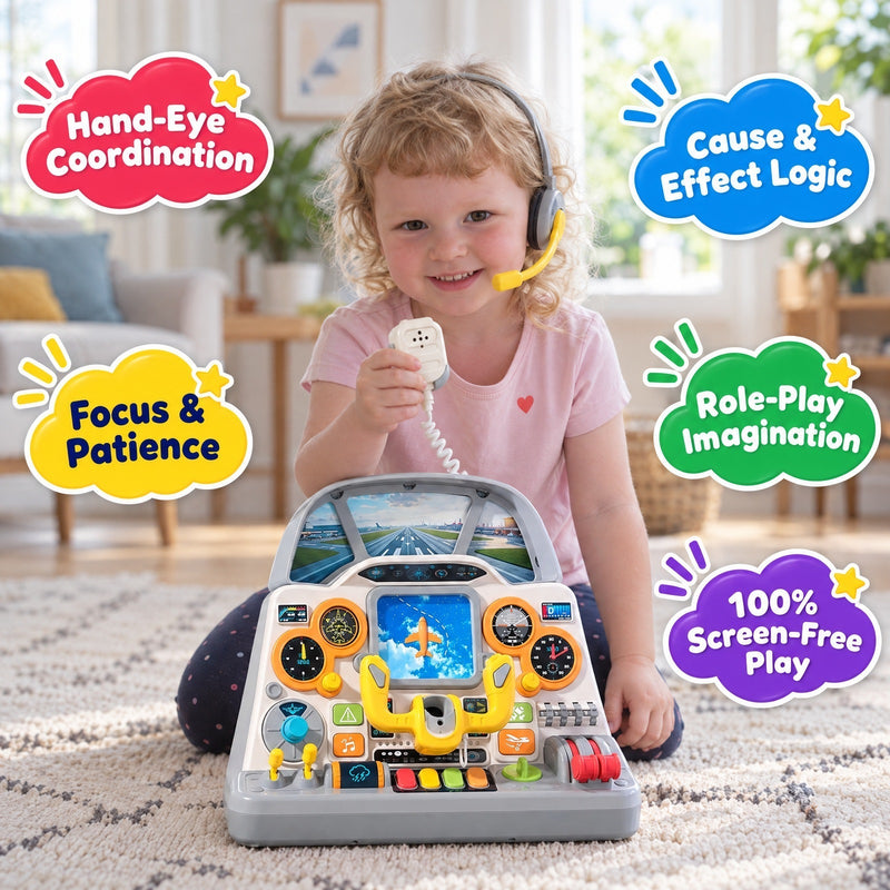 Airplane Cockpit Simulator Playset
