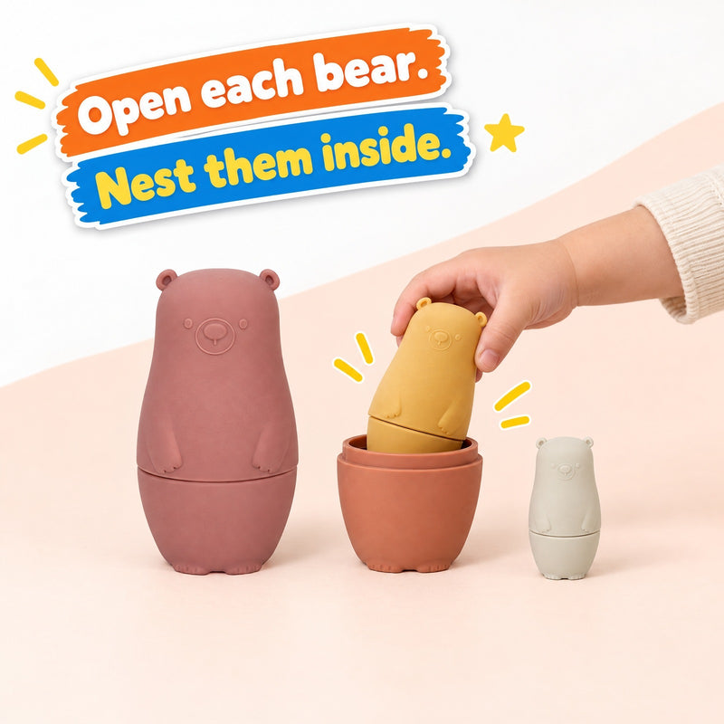 Silicone Nesting Bears