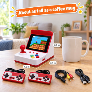 Mini Arcade Retro Game Console with Two Controllers