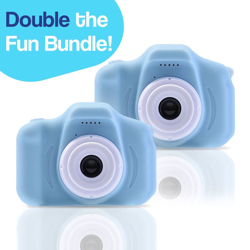 LittleLens Kids Camera Christmas Collection double blue toy cameras for children 3+ with shockproof design and creativity boost