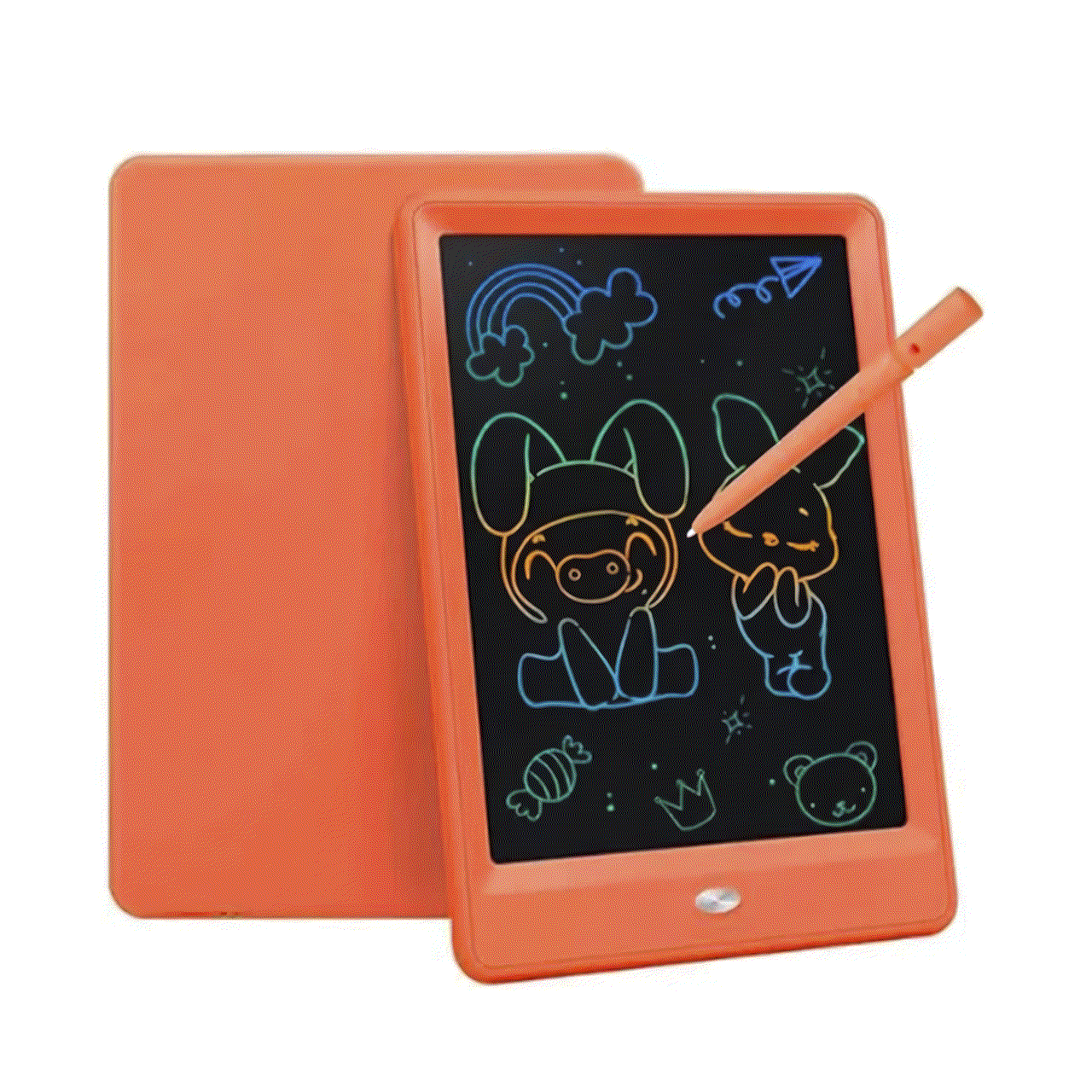 Colorful LCD writing and drawing tablet with pen for kids creativity and learning