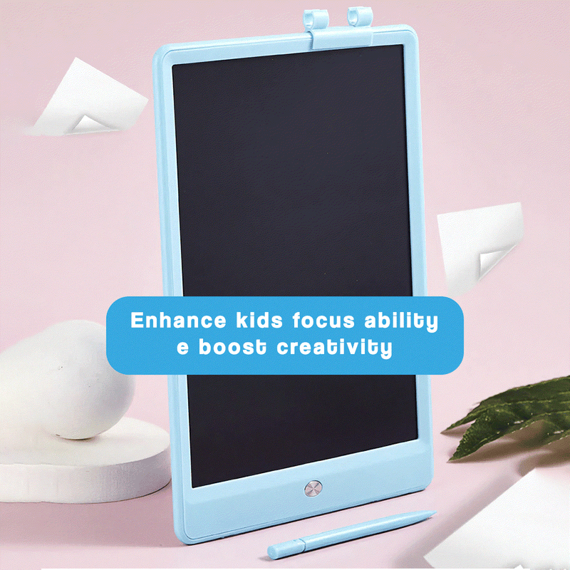 Colorful LCD writing and drawing tablet for creative kids with vibrant screen and pen.