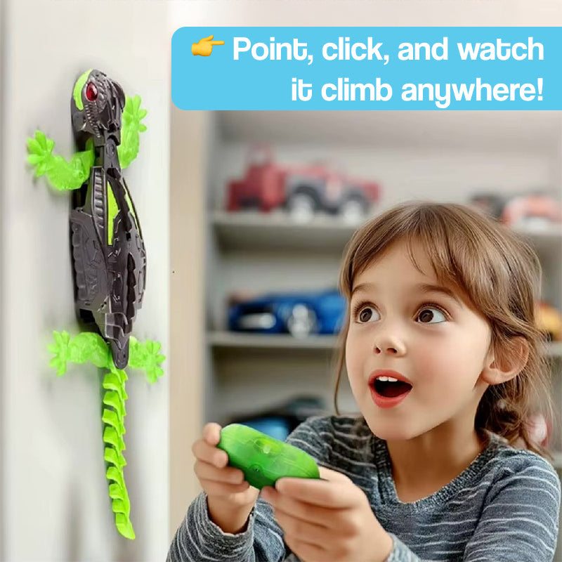 RC Robo-Lizard climbing robot gecko toy scaling wall indoors with remote control