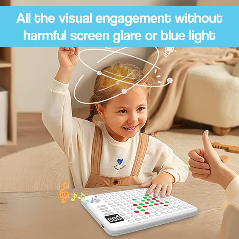 BrainBuzz AI Battle 9-in-1 electronic game board with LED lights and multiple game icons