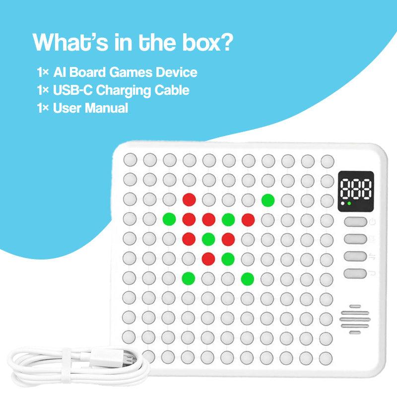 BrainBuzz AI Battle 9-in-1 LED game board for kids with AI opponent and multiple difficulty levels