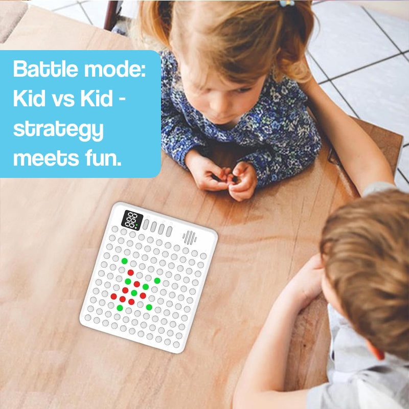 BrainBuzz AI Battle 9-in-1 smart LED game board for kids with AI opponent and multiple classic games