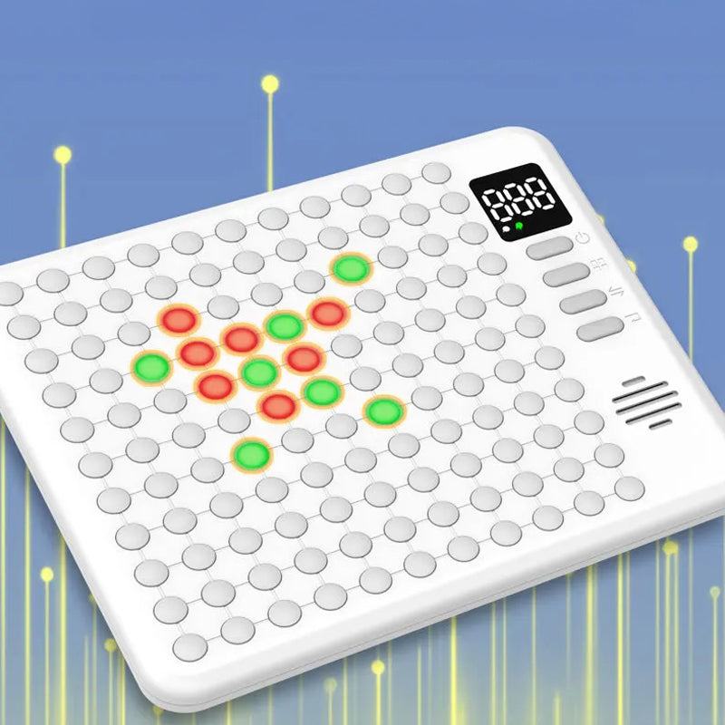 BrainBuzz AI Battle 9-in-1 compact LED game board with multiple classic games and AI opponent for kids ages 4+