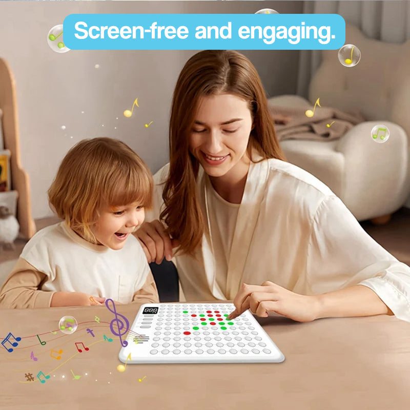 BrainBuzz AI Battle 9-in-1 LED game board for kids with AI opponent and sound feedback