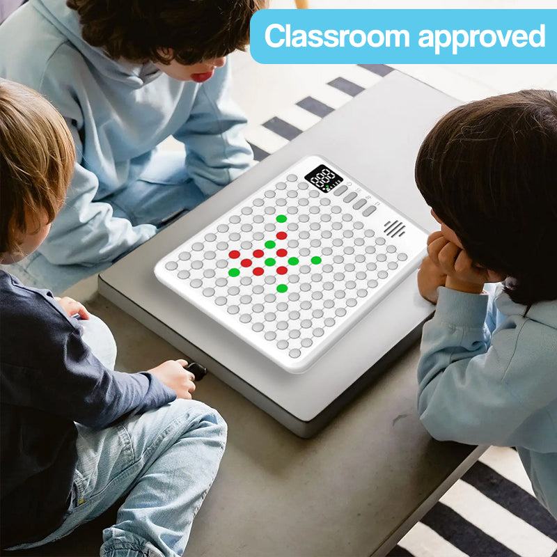 BrainBuzz AI Battle 9-in-1 electronic game board with LED lights and multiple game icons