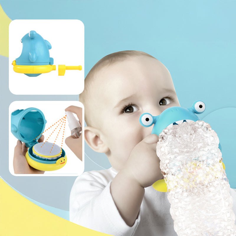 Ocean Adventure 4-in-1 Bath Play Bundle with light-up whale, foaming shark, surprise egg, and swimming turtles bath toys for kids ages 3+