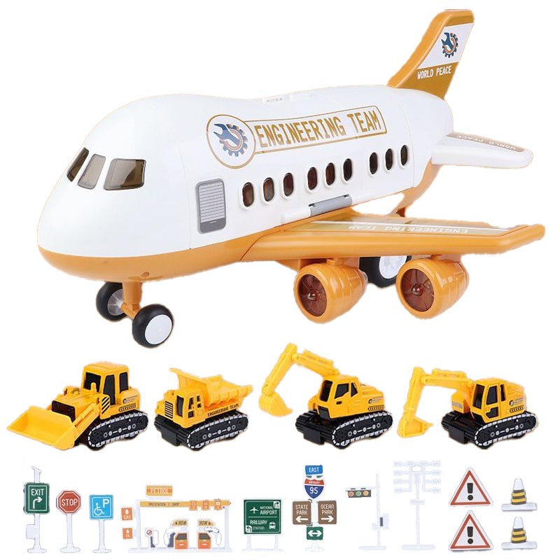 Little Hero Command Center airplane toy with ramp launcher, lights, sounds, and rescue vehicles for kids aged 2+