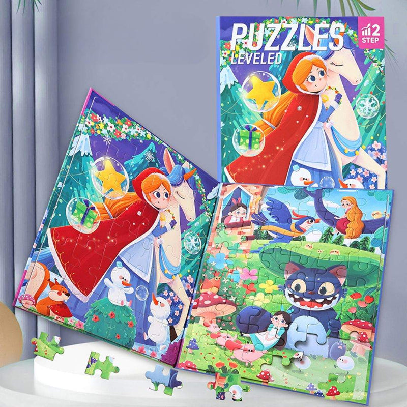 Colorful advanced magnetic puzzle book for kids featuring interactive learning themes and durable paper design