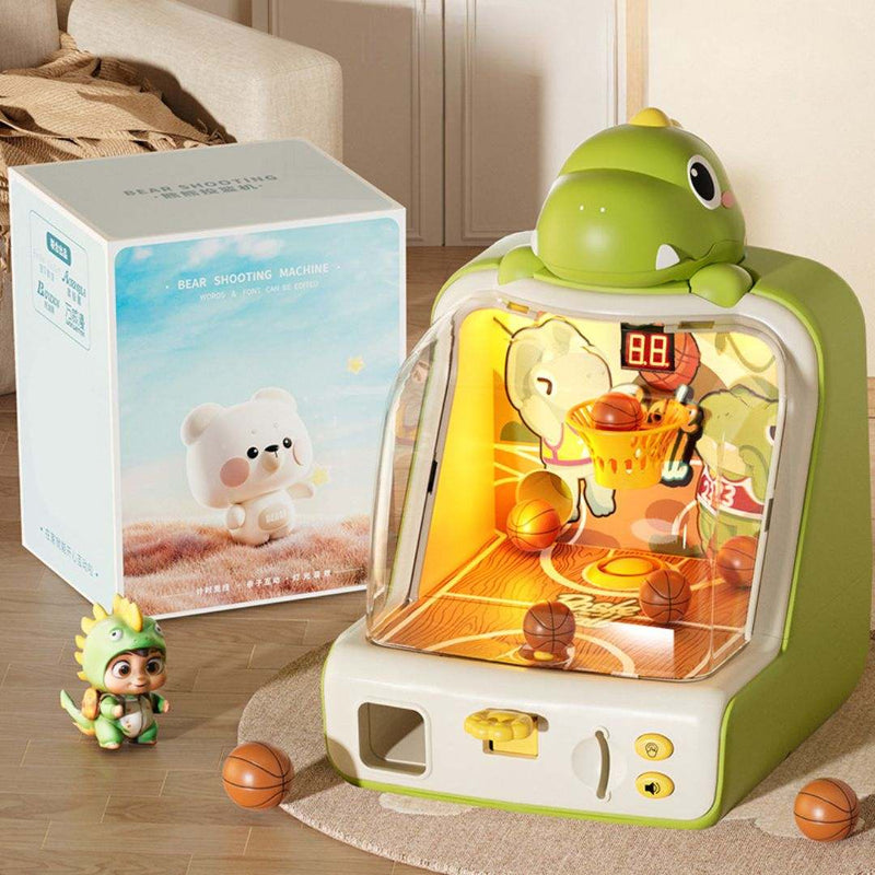 Colorful kids basketball arcade machine with sound effects made of durable plastic