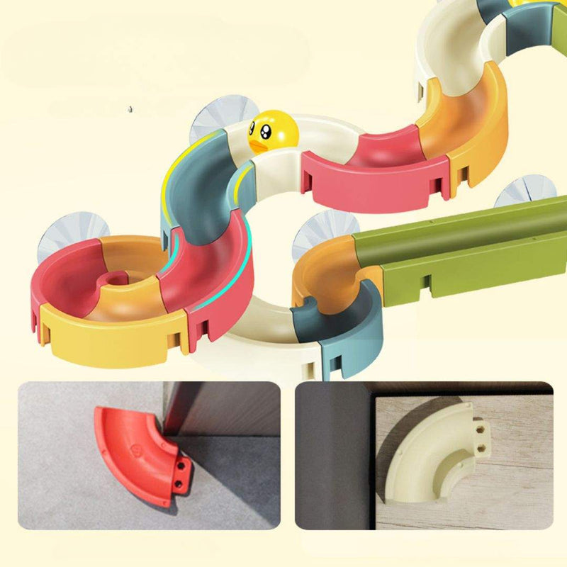 Colorful DIY water play track bath toy set for toddlers and preschoolers