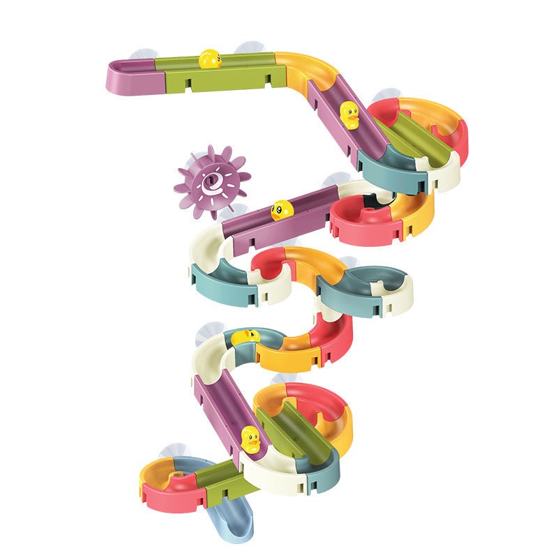 Colorful DIY water play track bath toy set for toddlers and preschoolers