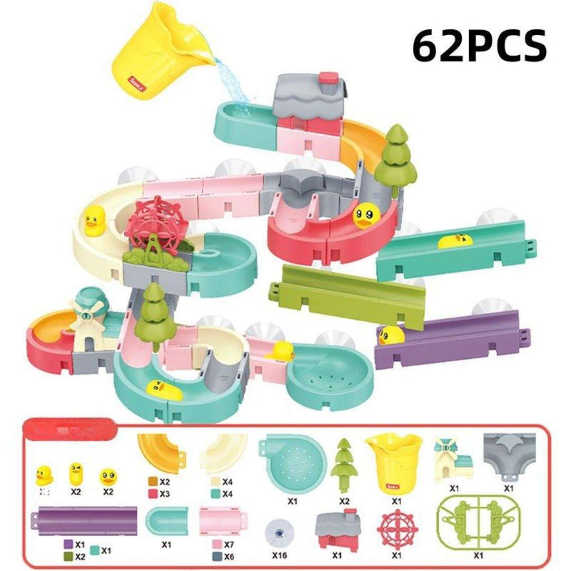 Colorful DIY water play track bath toy set for kids made of non-toxic plastic