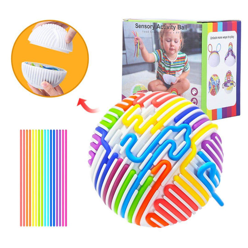 Fidget sensory activity ball made of durable plastic for stress relief and anxiety reduction
