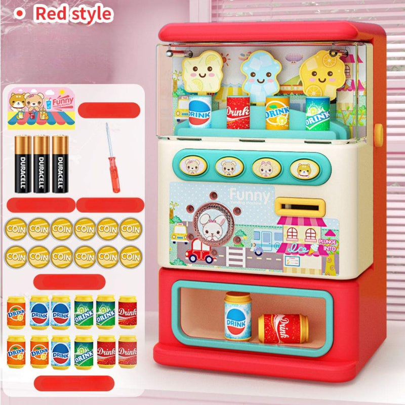 Colorful children's music vending machine toy with candy and lights for interactive play
