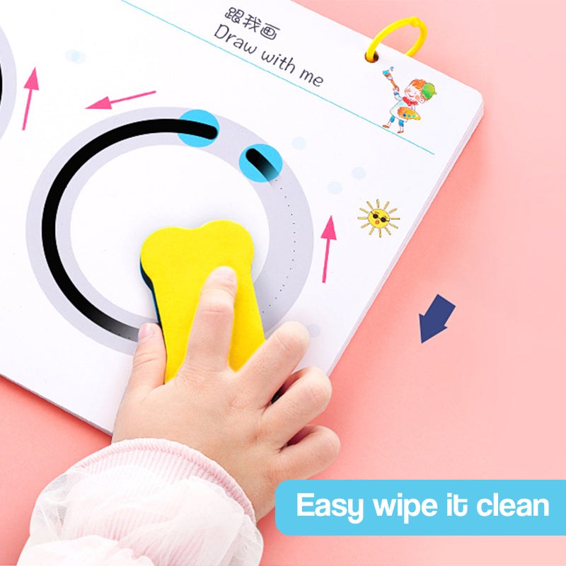 TraceMaster toddler writing reusable cards with dry-erase markers for pre-writing skill development