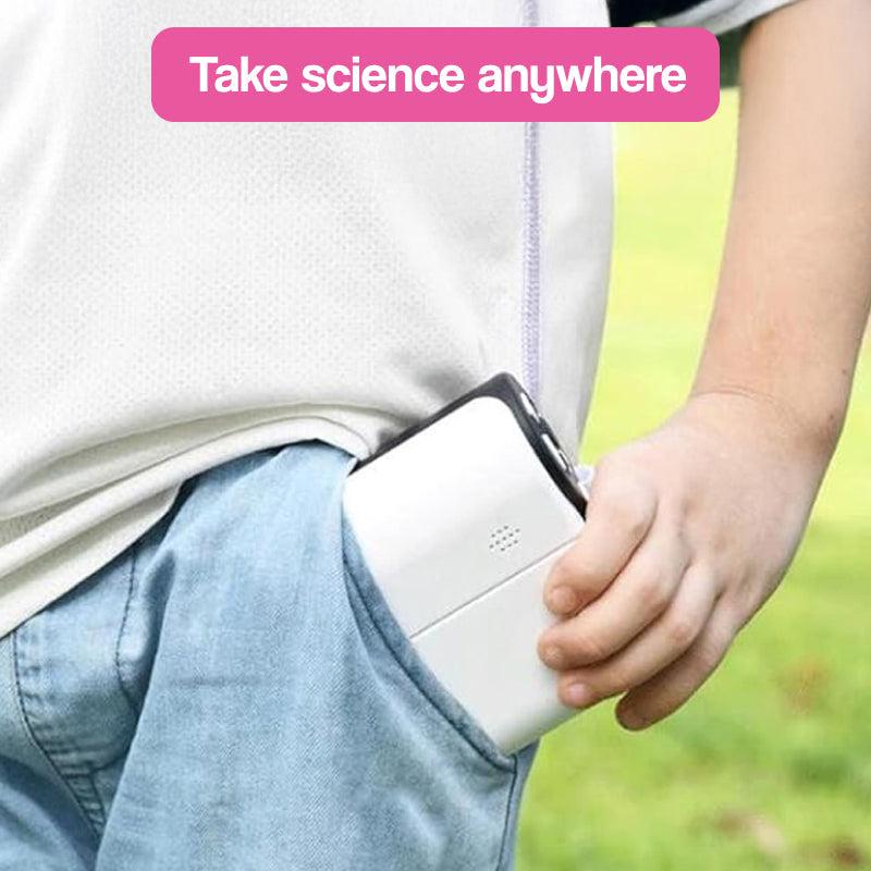 3-in-1 PocketScope handheld microscope with built-in color screen and USB charging