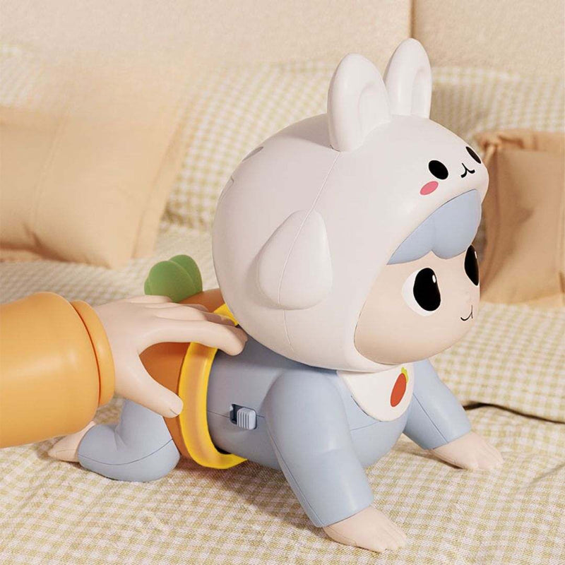 My First Play & Learn Set with Peek-A-Bear plush, Farm Day Book, and crawling rabbit toy for toddler skill development
