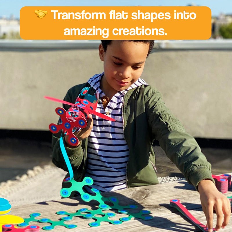 My First STEM & Explore Set for 6-year-olds with 3D magnetic blocks, miniscope, and flying orb for hands-on STEM learning and play