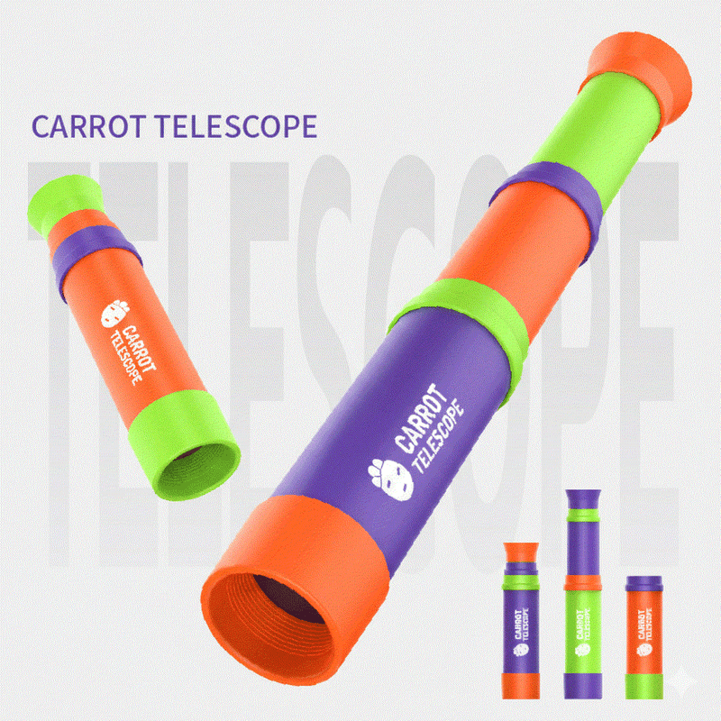 Colorful 8x magnification monocular telescope for kids educational science toy