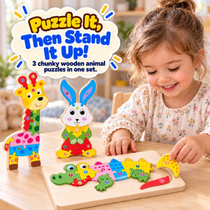 Montessori 3D Animal Shaped Puzzle (Set of 3)