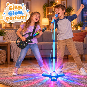 Complete Karaoke Microphone Set with LED Stand
