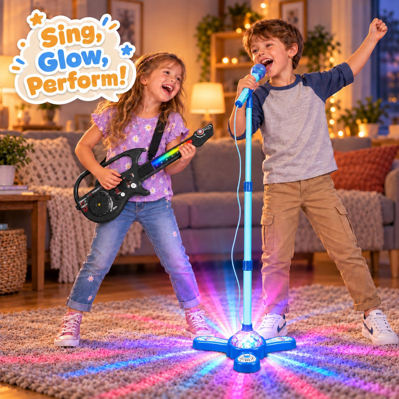 Complete Karaoke Microphone Set with LED Stand